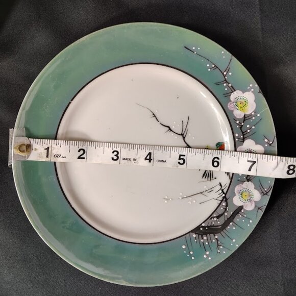 19 Vintage Japanese Cherry Blossom Tea Set Hand-Painted Porcelain Birds, Trees - Picture 4 of 11